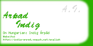 arpad indig business card